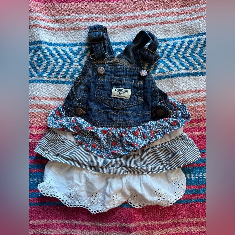 Oshkosh Ruffle Denim Jumper